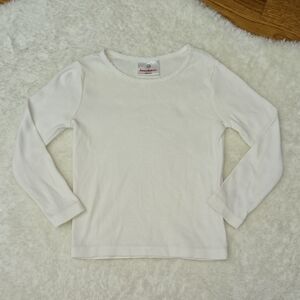Hannah Andersson White Long Sleeve Shirt, Girls Size 100, Great Condition
